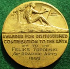Feliks Topolski gold Medal of Honor 1955, International Fine Arts Council