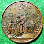 France, Return of Napoleons ashes from St Helena to Les Invalides 1840, bronze medal