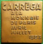 Nicholas Carrega medal 1983 Monnaie de Paris
