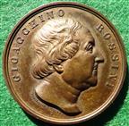 Italy, Gioacchino Rossini (music composer), reburial in Church of the Holy Cross, Florence 1887, bronze medal