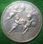 Archbishop Laud, execution 1645, large silver memorial medal by John Roettier