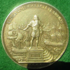 Charles II, Proposed Commercial Treaty with Spain 1666, large silver-gilt medal by John Roettier
