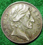 Charles II, The State of Britain, silver medal circa 1667, by P Roettier
