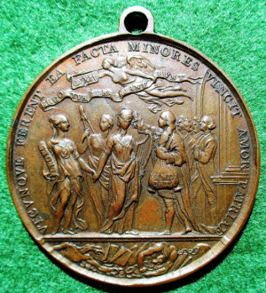 Ireland, The Irish Surplus Revenue Dispute 1753, bronze medal, 44mm, with integral suspension loop, ex O’Byrne collection
