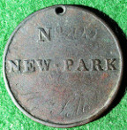 Surrey, Richmond, New Park (Richmond Park), bronze pass, late 18th  century, named to Mrs Seller