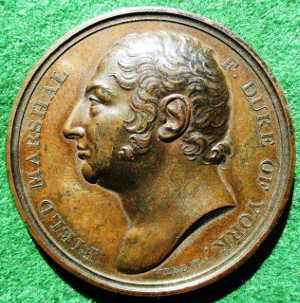 Duke of York, death 1827, bronze medal