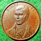 Scotland, Robert Burns, Dumfries Centennial Celebration 1896, bronze medal by GW de Saulles