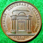 Scotland, Robert Burns, Dumfries Centennial Celebration 1896, bronze medal by GW de Saulles