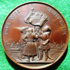 Turkey/ Ottoman Empire, Universal Association for the Emancipation of Christians and Jews in the Orient circa 1850, bronze medal by E Rogat