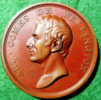 Duke of Wellington, created Earl 1812, bronze medal by T Webb