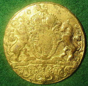 Admiral Vernon, Porto Bello taken, 22nd November 1739, gilt-bronze medal
