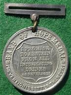 Temperance, Band of Hope, white metal medal circa 1880