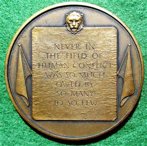 Peace in Europe, 25th Anniversary 1970, bronze medal by D Cornell for Pinches, bust three-quarters right of Winston Churchill