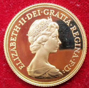 Elizabeth II, proof gold Sovereign 1980