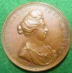 William and Mary, Mary as Regent 1690, bronze medal by J or N Roettier