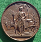 New Zealand, Dunedin, New Zealand Exhibition 1865, large bronze medal by Joseph Wyon