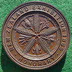 New Zealand, Dunedin, New Zealand Exhibition 1865, large bronze medal by Joseph Wyon
