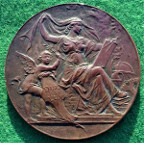 France, “Les Sciences” 1894, school prize medal, bronze by Louis Bottée