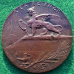 France, “Les Sciences” 1894, school prize medal, bronze by Louis Bottée
