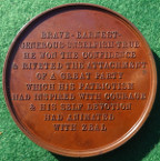 Lord George Bentinck, death 1848, bronze medal by B Wyon