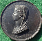 Austria, Empress Maria Ludovika (wife of Franz II), death 1816, bronze medal by L Manfredini