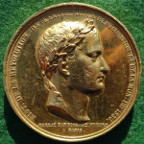 France, Return of Napoleons ashes from St Helena to Les Invalides 1840, bronze-gilt medal