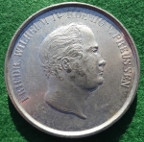 Germany, Prussia, Friedrich Wilhelm IV, Breslau Trade Exhibition 1852, white metal medal