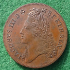 Welsh Jacobites, The Cycle Club, Matthew Youngs mule using original dies, early 19th  century, bronze medal