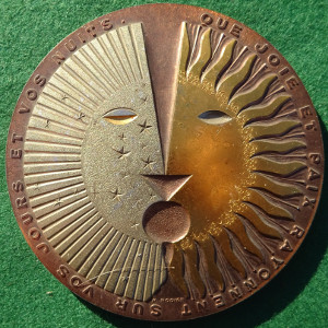 France, Joy and Peace 1980, large heavy bronze medal
