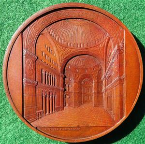 Turkey, Istanbul, Hagia Sofia restored by Adbul Medjid 1849 (medal struck 1864), bronze medal by J Wiener