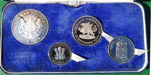 Prince Charles, Investiture as Prince of Wales 1969, set of four proof silver medals by John Pinches