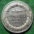 Battle of Waterloo 1815, white metal medal