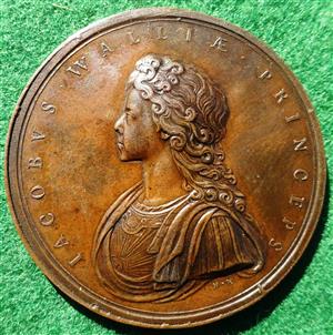 James (III) Stuart, The Treaty of Ryswick 1697 & the Legitimacy of the Jacobite Succession to the British Throne, bronze medal