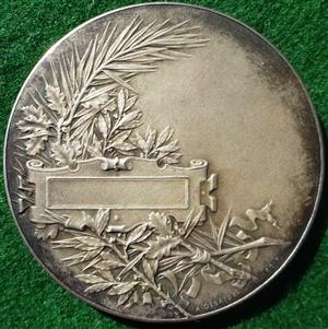 France, silvered bronze prize medal circa 1925 by Charles Pillet