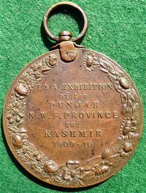 India, Punjab, Northwest Frontier Province & Kashmir, Industrial &  Agricultural Exhibition 1909-1910, bronze medal