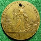 Napoleonic Wars, Peace of Paris 1814, brass medal