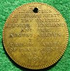 Napoleonic Wars, Peace of Paris 1814, brass medal