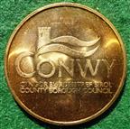 Conwy Borough Council, Elizabeth II, Golden Jubilee 2002, gilded cupro-nickel medal