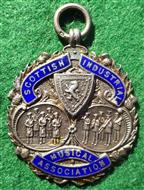 Scottish Industrial Musical Association, silver and blue enamel medal