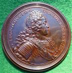 France, Lorraine, Leopold I, Construction of New Roads 1727, bronze medal