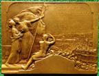 France/ Italy, Turin, International Exposition 1911, bronze rectangular medal by P Dautel for the Comit Francais des Expositions  l'Etranger