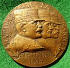 France, Great War, Battle of the Marne 1914, bronze medal (1916) by Julien-Prosper Legastellois