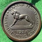 George V, British Empire Exhibition 1924, large bronze Souvenir Penny