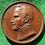 Spain, Baldomero Espartero, Prince de Vergara, regent (1841-1843), bronze medal