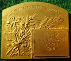 France, Union des Jouteurs de l'Oise, bronze-gilt prize medal