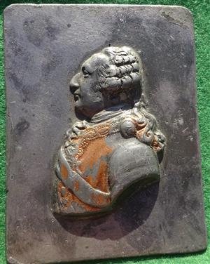 France, Louis XVI, lead plaque circa 1800, formerly bronzed