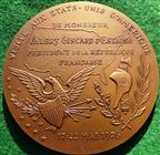 France / USA, American Bicentenary and visit of President Giscard d’Estaing, large bronze ‘table’ medal