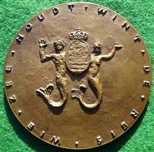 Netherlands, Centenary of the Royal Dutch Steamboat Company 1956, bronze medal