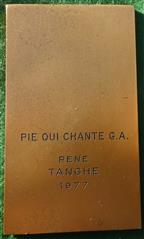 France, Flanders, uniface bronze plaquette by Raymond Delamarre