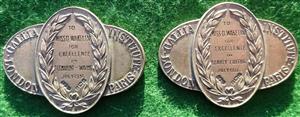 Gallia Institute (London and Paris), a pair of silver prize medals